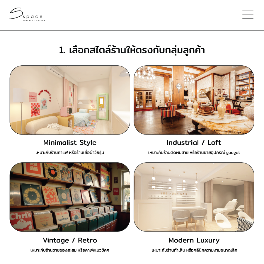 ไอเดียออกแบบร้านค้า ขนาดเล็ก