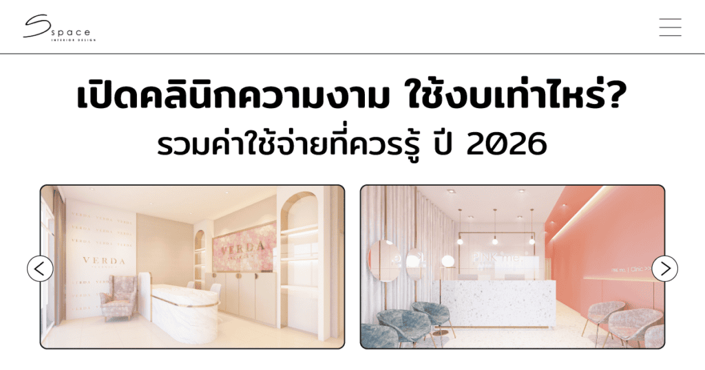 เปิดคลินิกความงาม ใช้งบเท่าไหร่