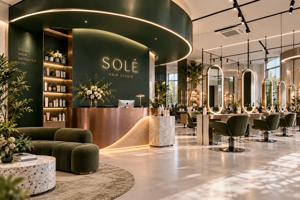10 ไอเดียออกแบบร้านเสริมสวย ให้สวย น่าเข้า และดึงดูดลูกค้า 10 ใช้ Branding สร้างภาพจำให้ร้าน